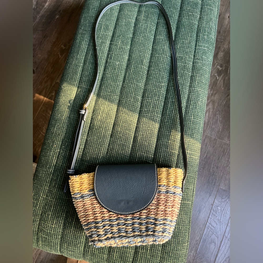 Raffia Crossbody Purse